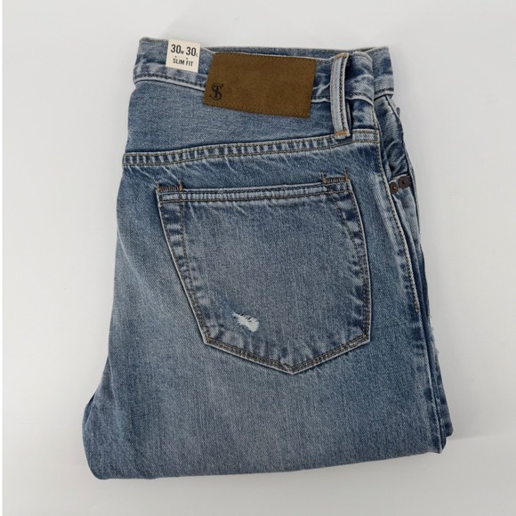 Todd Snyder Slim Fit Japanese Selvedge button fly Jean Denim Men Size 30x30 New